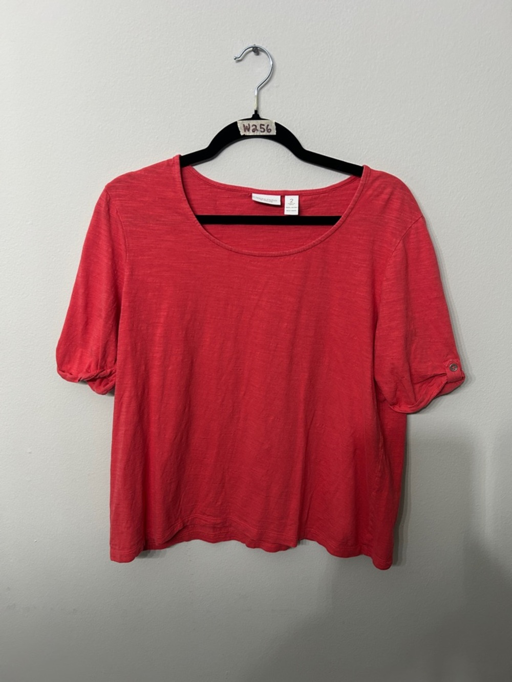 Women’s Weekends by Chico’s Coral Short Sleeve Tee Size 2 (L)